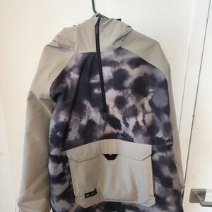 Gray and Black Tie-Dye Jacket